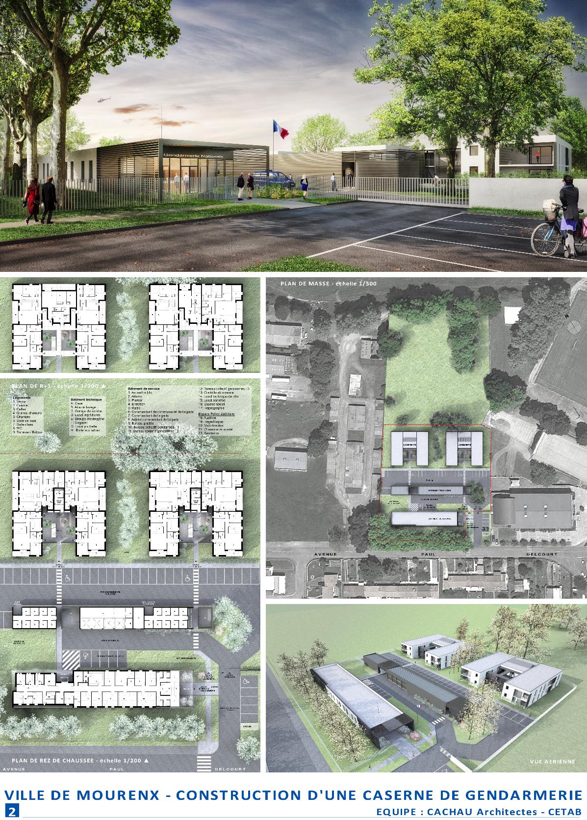 Construction de la caserne de gendarmerie de Mourenx — vue 6